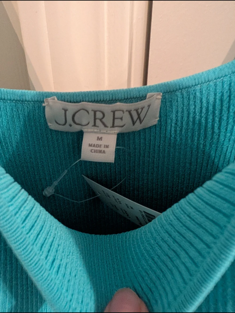 JCrew Mini Sweater Dress in Bright Aqua